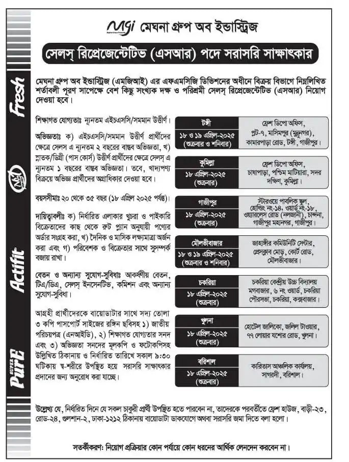 meghna group job circular 2025