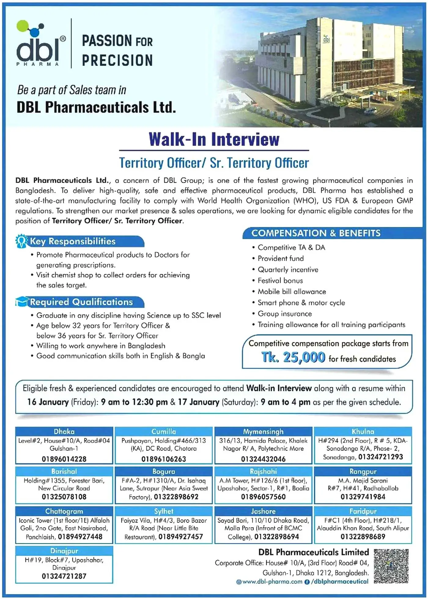 DBL Pharmaceuticals Job Circular 2026