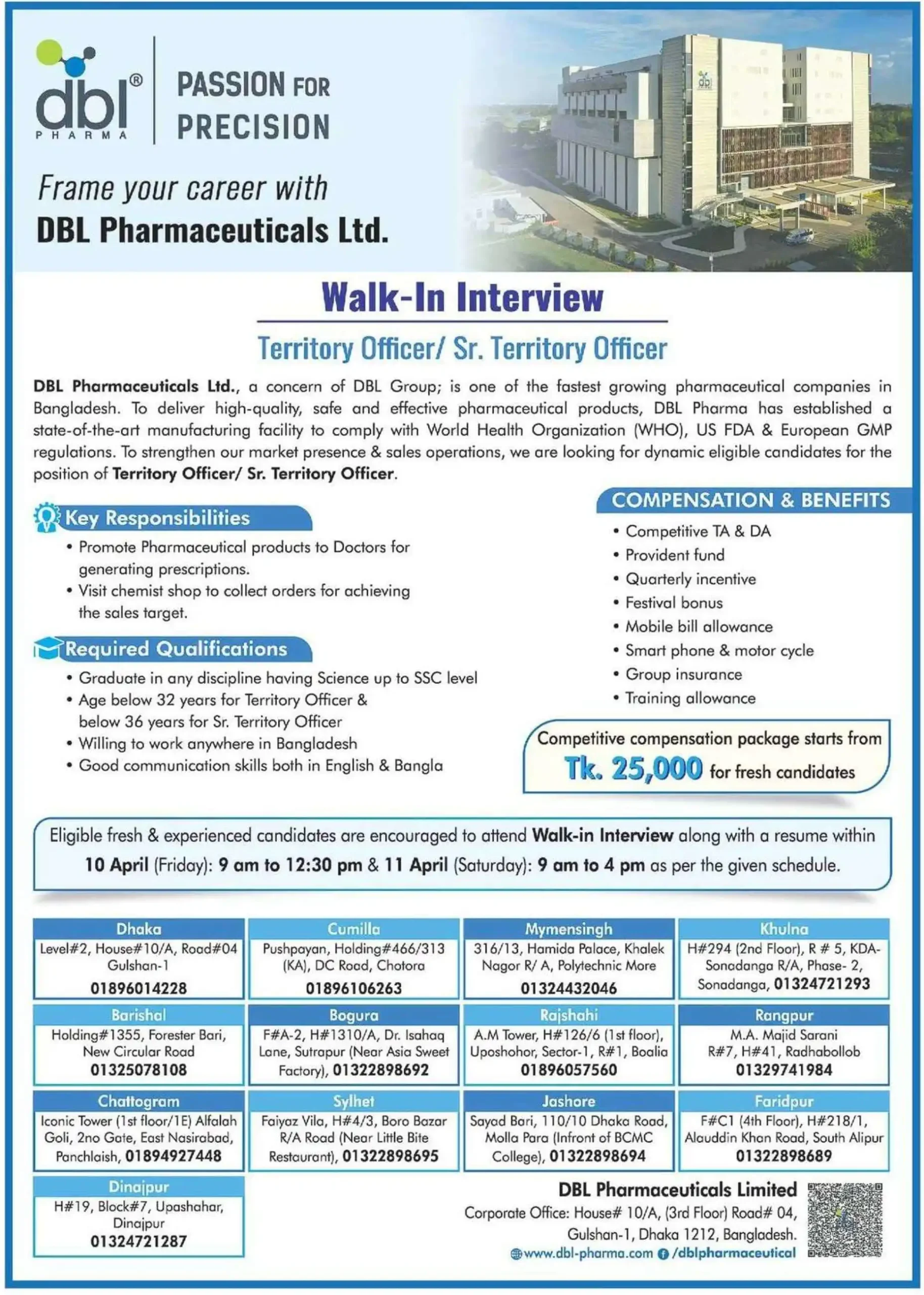 DBL Pharmaceuticals Job Circular 2026