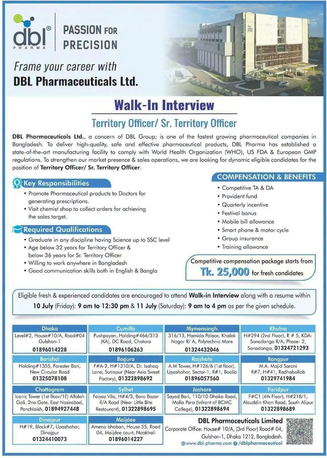 DBL Pharmaceuticals Job Circular 2026
