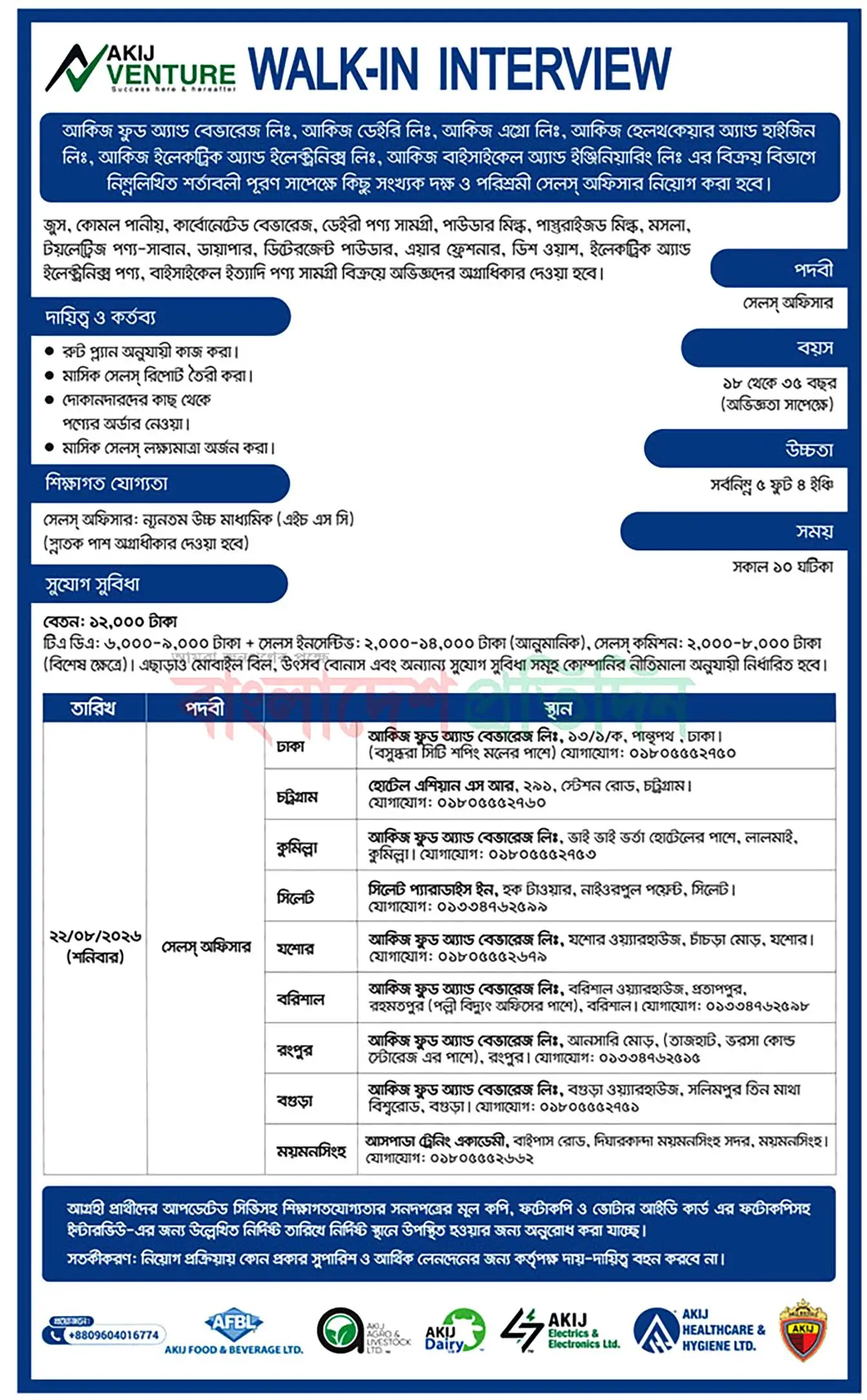Akij Group Job Circular 2026